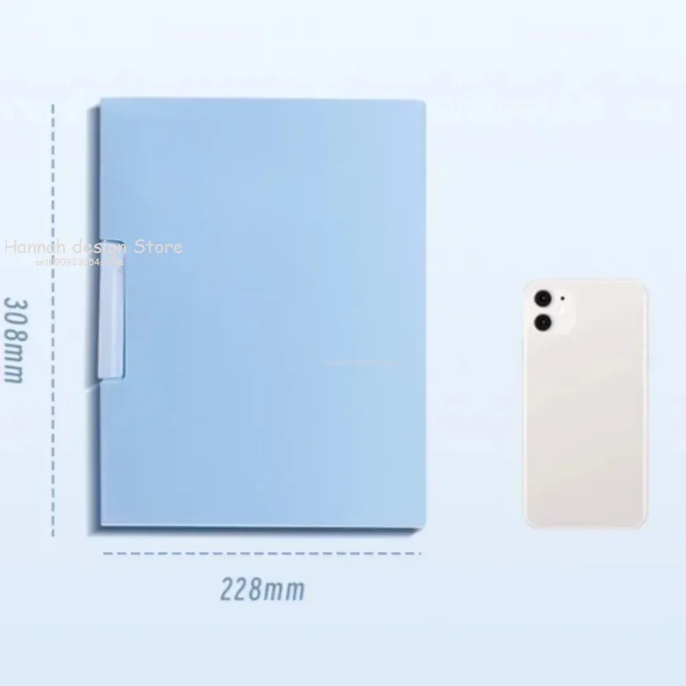 Side Opening PP Gradient Folder A4 Pull Rod Data Test Paper File Folder Bag Desk Organizer Office Students Storage Supplies