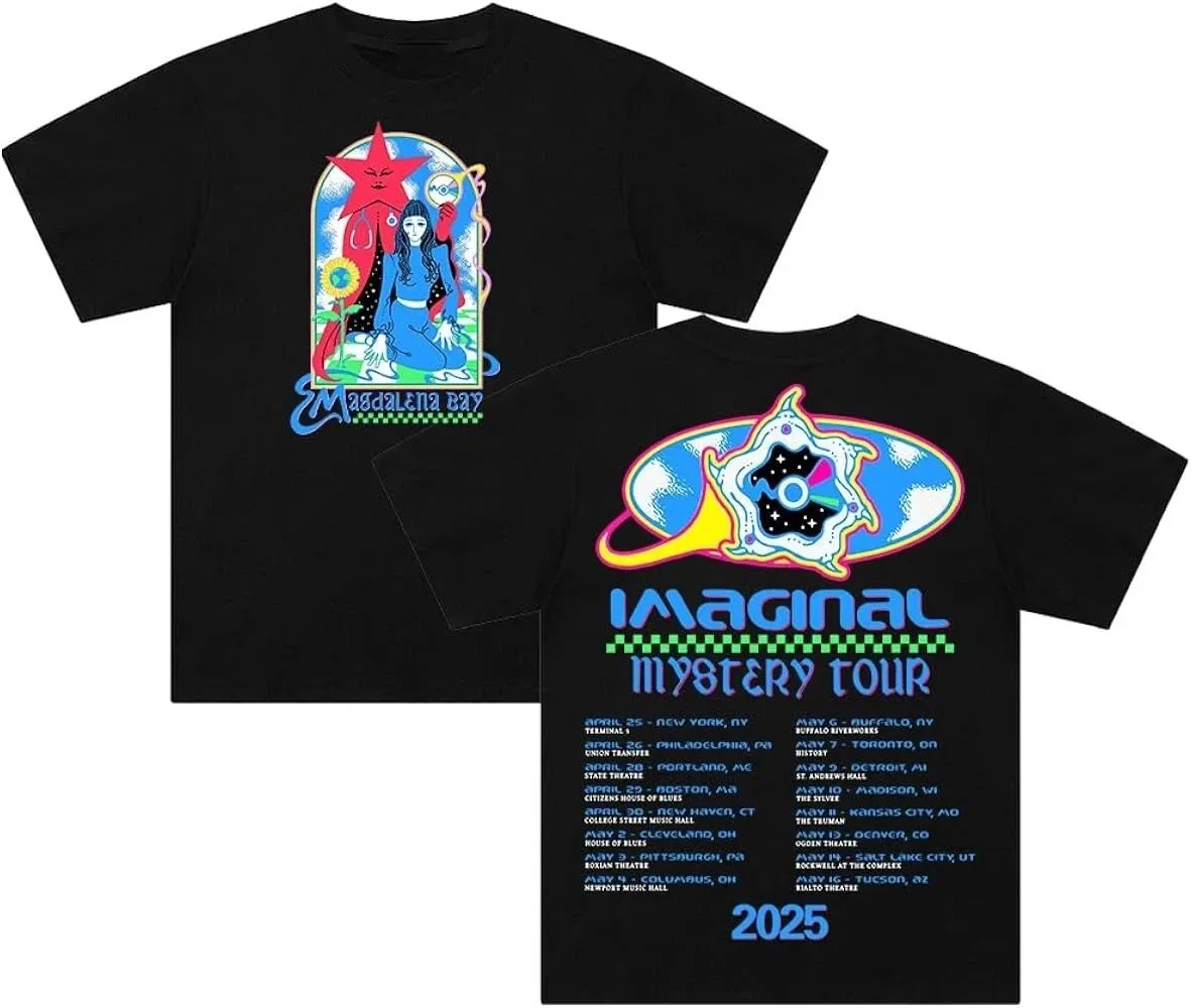 Magdalena Bay regalo para fan hombres camiseta de algodón manga corta 2 lados SG2108