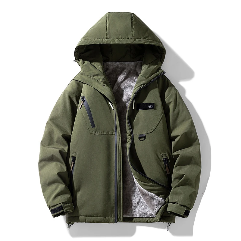 Men's Thick, Warm and Windproof Oversized Cotton Jacket for Autumn and Winter