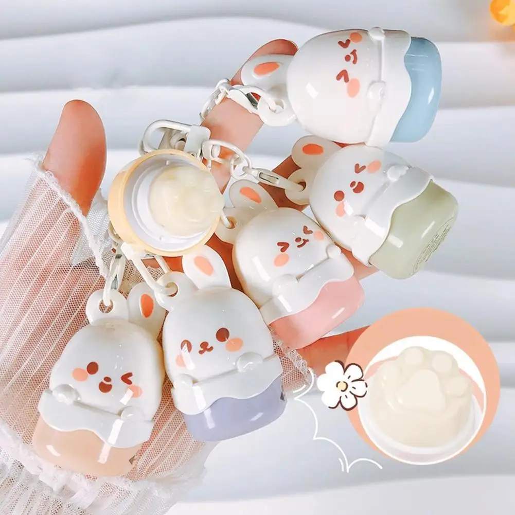 

Cute Little Bunny Lip Balm Deep Moisturizing Refreshing Fruity Lip Base Makeup Nourishing Lip Care Long Lasting Brighten Lips