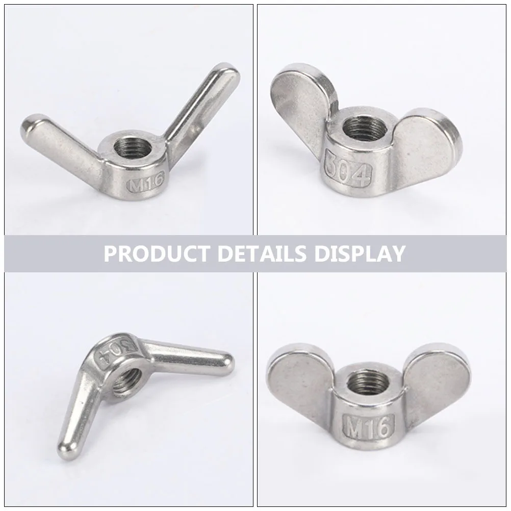 

24 pcs Butterfly Nuts Stainless Nut Assortment Kit For Diy Tools Machine Devices Hardwares Fastening Reusable