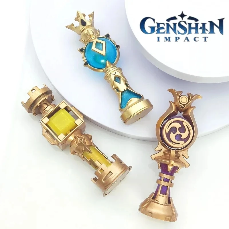 Genshin Impact Gnosis Cosplay Zhongli Venti Geo Anemo Heart Of God Light Up Prop Decor Night Light Desktop Ornament Fans Gifts