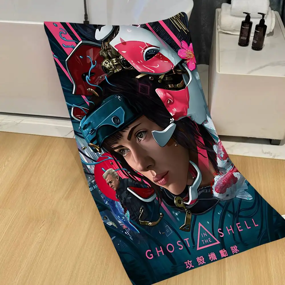 Anime G-Ghost In The Shell Cool Microfiber Beach Towel Absorbent Quick dry Soft Yoga Swimming Resort Mountain Climbing Towel