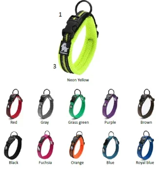 Dog Collar and Leash Set  Wholesale Personalized Reflective Dog Collars and Nylon Durable Pet Leash