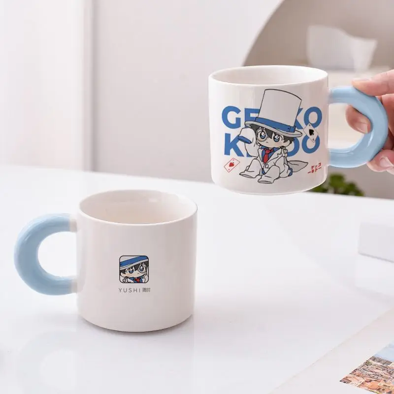 Detektiv Conan Anime Zweidimensionaler Kind der Phantomdieb Zeichentrickfigur Keramiktasse personalisierter Wasserbecher mit großer Kapazität