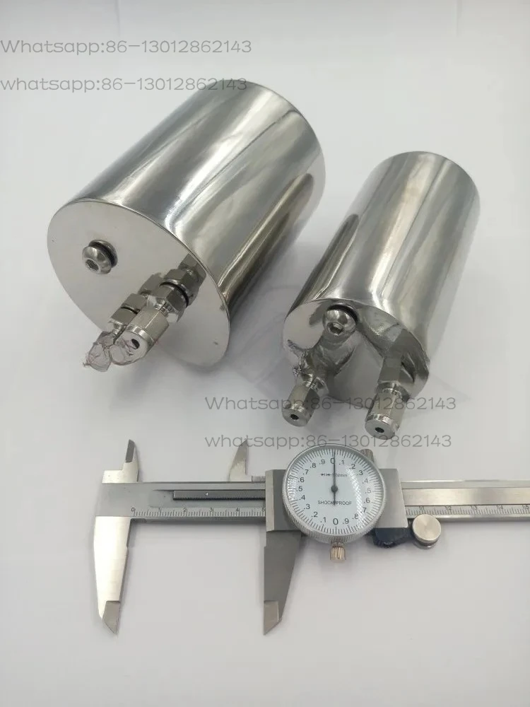 borbulhador, garrafa borbulhante de acero inoxidable, gas volátil, generador de vapor de agua