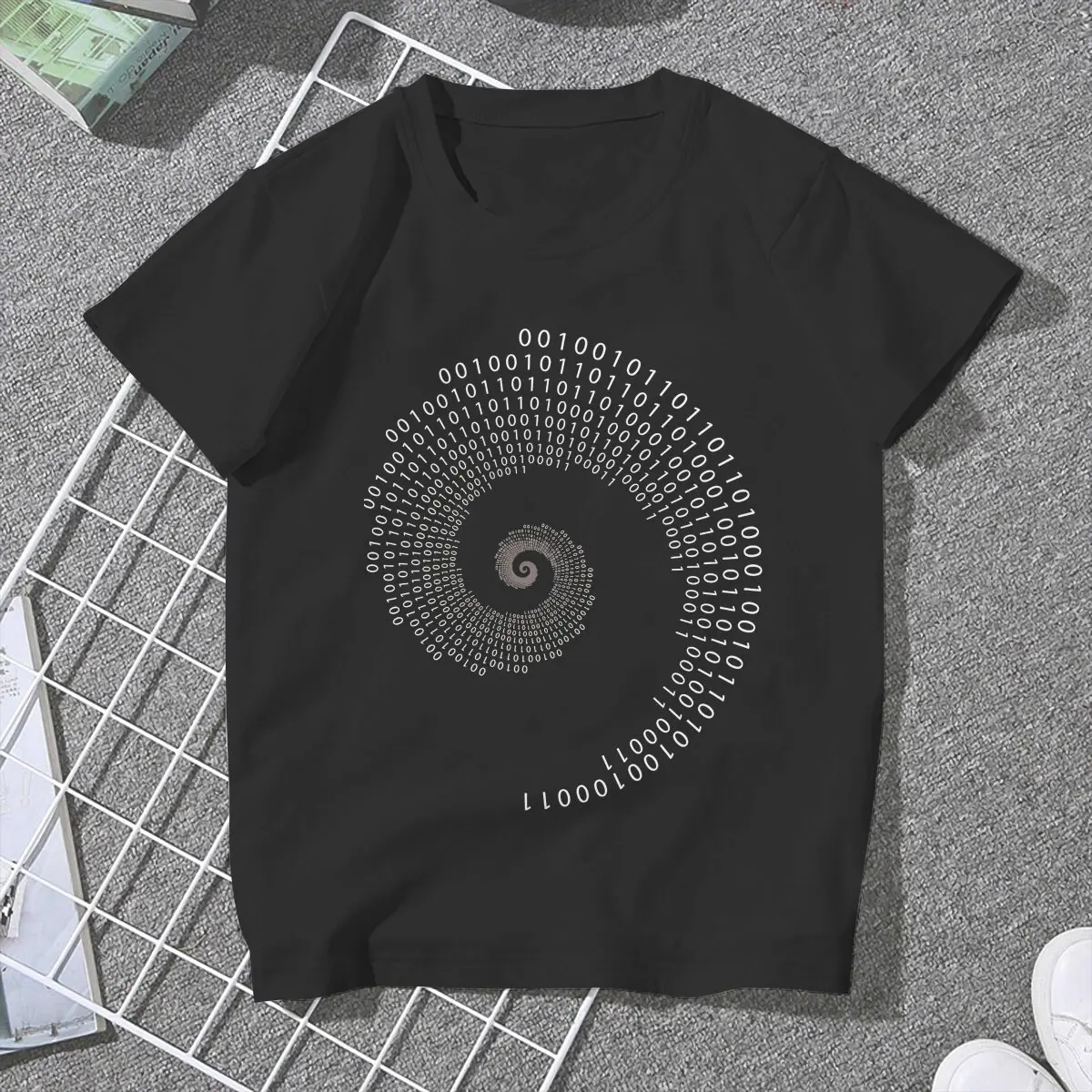 Fibonacci Sequence Golden Ratio Binary T Shirt Goth Women's Tees Summer Harajuku Crewneck Polyester TShirt