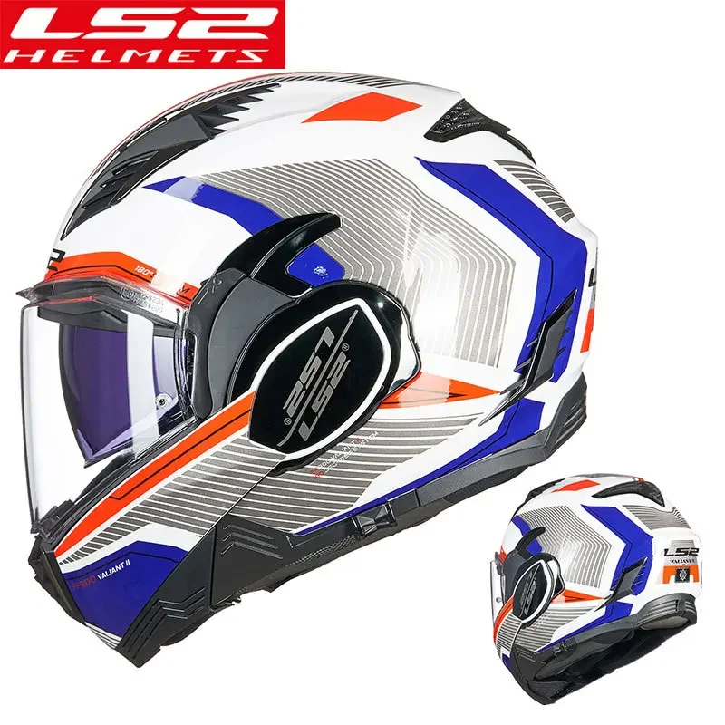 LS2 Valiant II Motorcycle Helmet Ls2 FF900 Flip Up Helmets Dual Lens ModularCasco Moto Casque Full Face Helmet cascos para moto