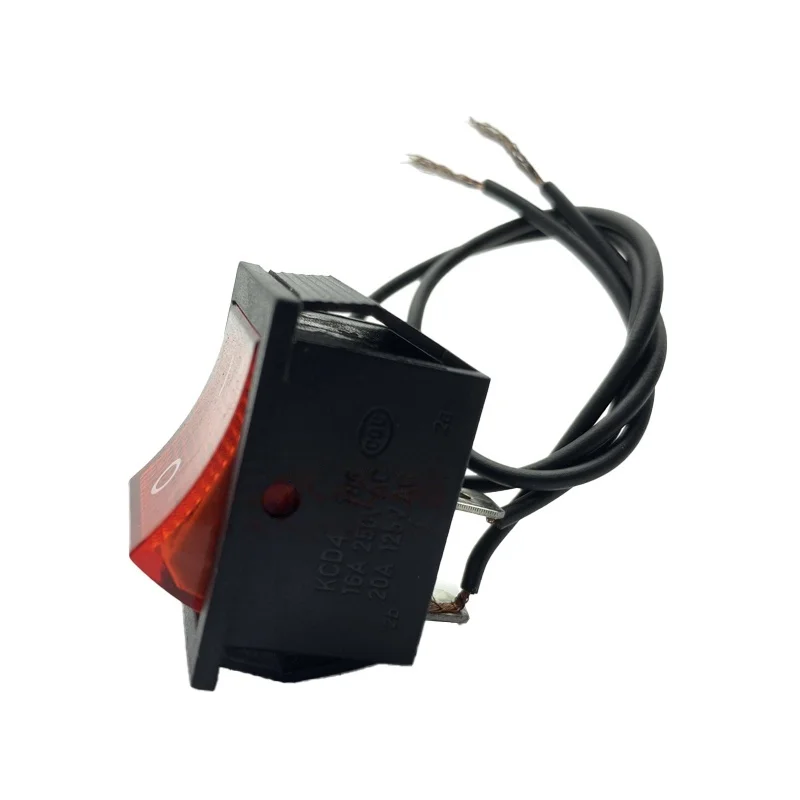 1-5pcs Electric spray switch Red big square ship type 2pin 2-gear 12V rocker power button switch Connector Electric spray KCD4