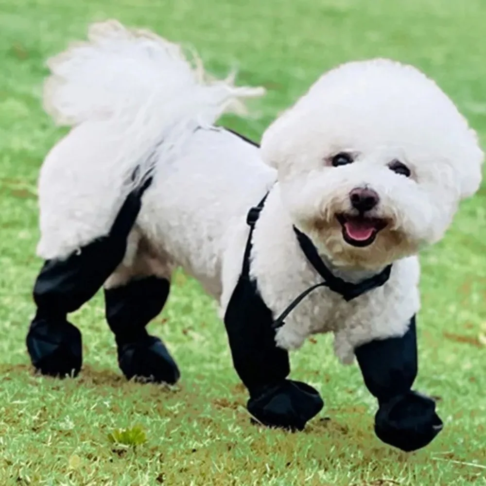 

Adjustable Reflective Dog Shoes Rubber Sole Slip-Resistant Waterproof Dog Boots All-Season Anti-Slip Dog Boots Outdoor Walking