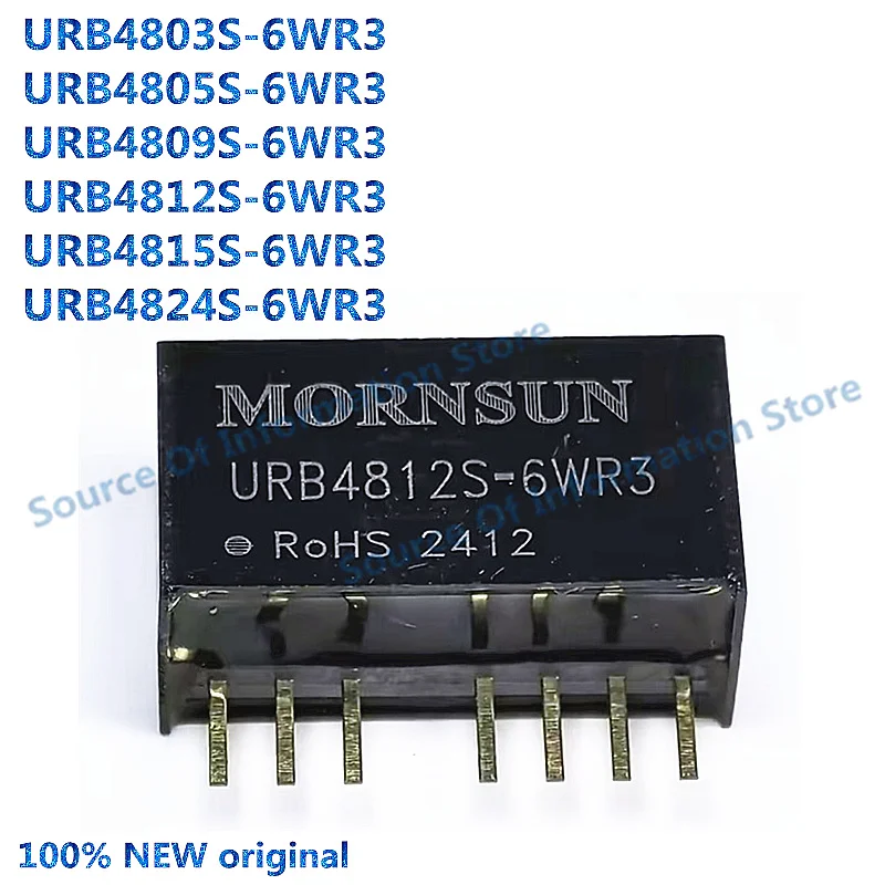 URB4805S-6WR3/4803/4809/4812/4815/4824s-6wr3 DC-DC Power Modules