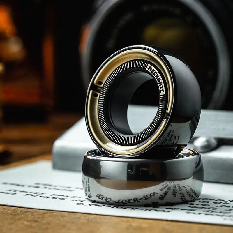 

LAUTIE Mechanic C Pro Finger Ring Copper Zirconium Gyroscope Ratchet Magnetic Fidget Toy EDC Decompression Stress Relief​