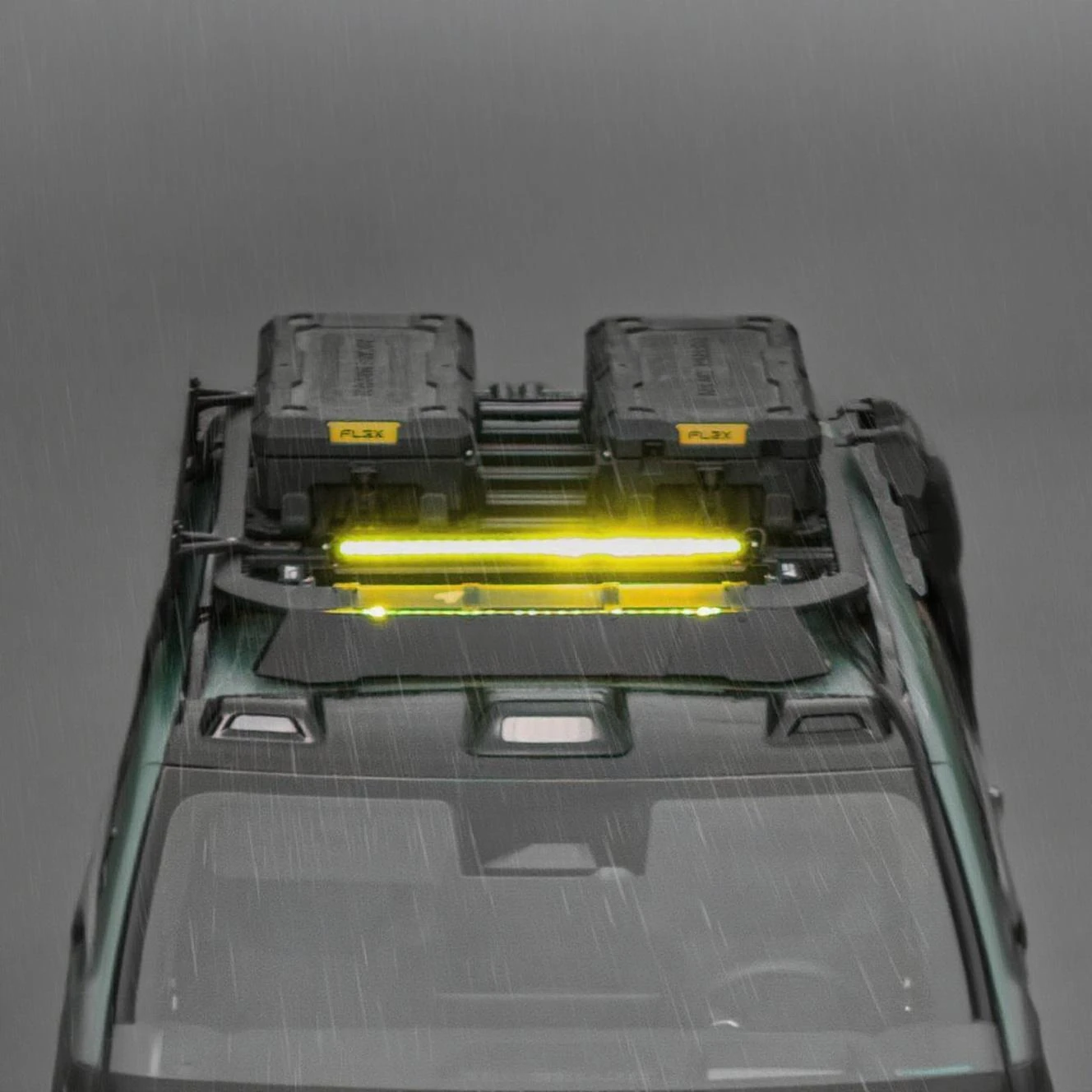 

BYD Formula Leopard 8 Auto Exterior Lighting Moonstone Roof Light Bar 30\" Flip Bracket Off-Road Spotlights Strobe Flash