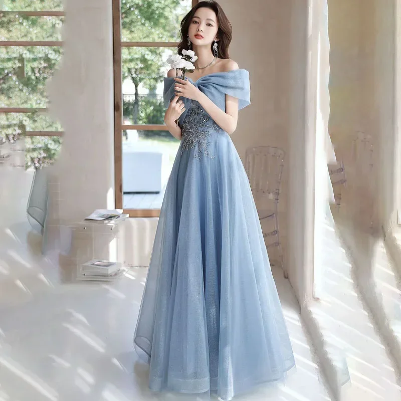 فساتين سهرة نسائية 2025 جديد لربيع وصيف الراقية سليم فاخر مأدبة طالب التخرج زي ملابس رقص الإناث