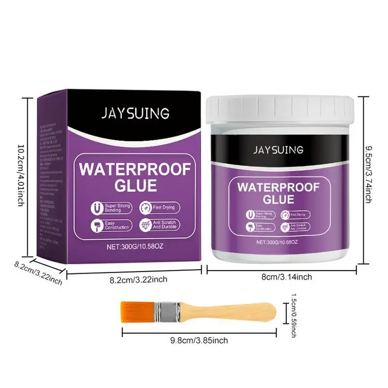 150g/300g Invisible Paste Sealant Agent Transparent Waterproof Agent Glue Wall Leak-proof Adhesive Repair Glue With Brush