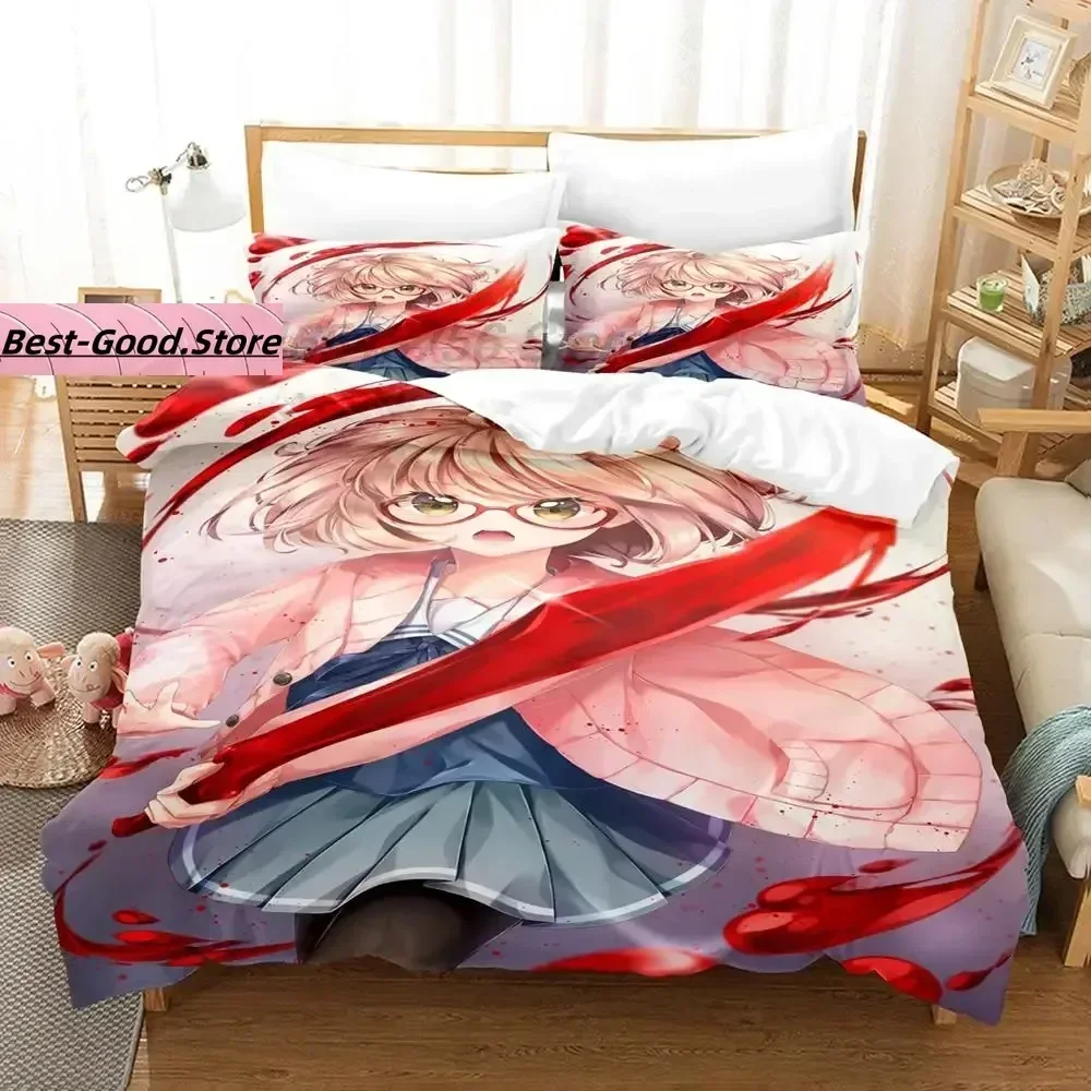 

3D conjunto de cama anime Kuriyama Mirai Printed Bed Set Duvet Cover Pillowcase Bedding Set Linen Sheet Quilt Cover Queen Size