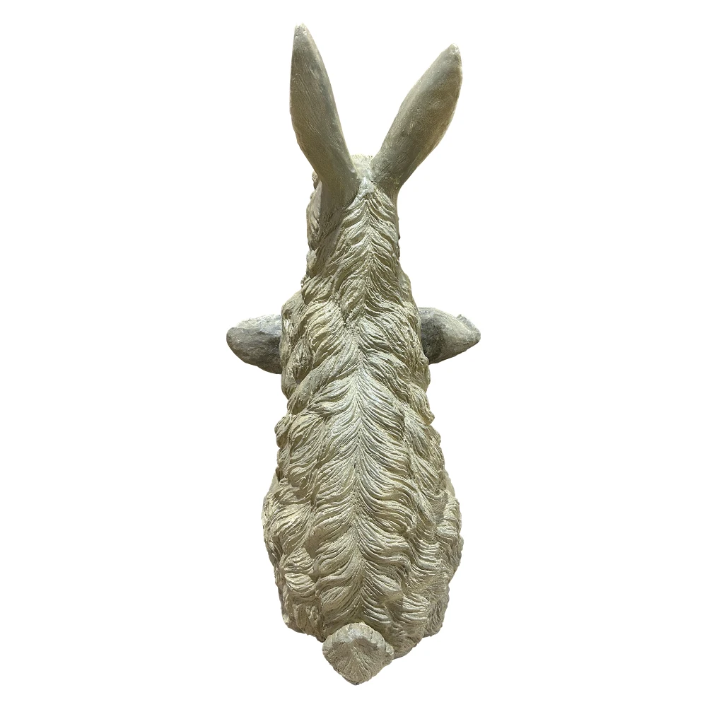 Magnesium Oxide Bunny Statue Holding Decor Hand-Painted Rabbit Sculpture Garden Lawn Ornament