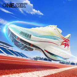 ONEMIX-Zapatillas de entrenamiento para hombre y mujer, calzado deportivo de prueba, suela completa, placa de nailon, para correr, transpirables, 2024