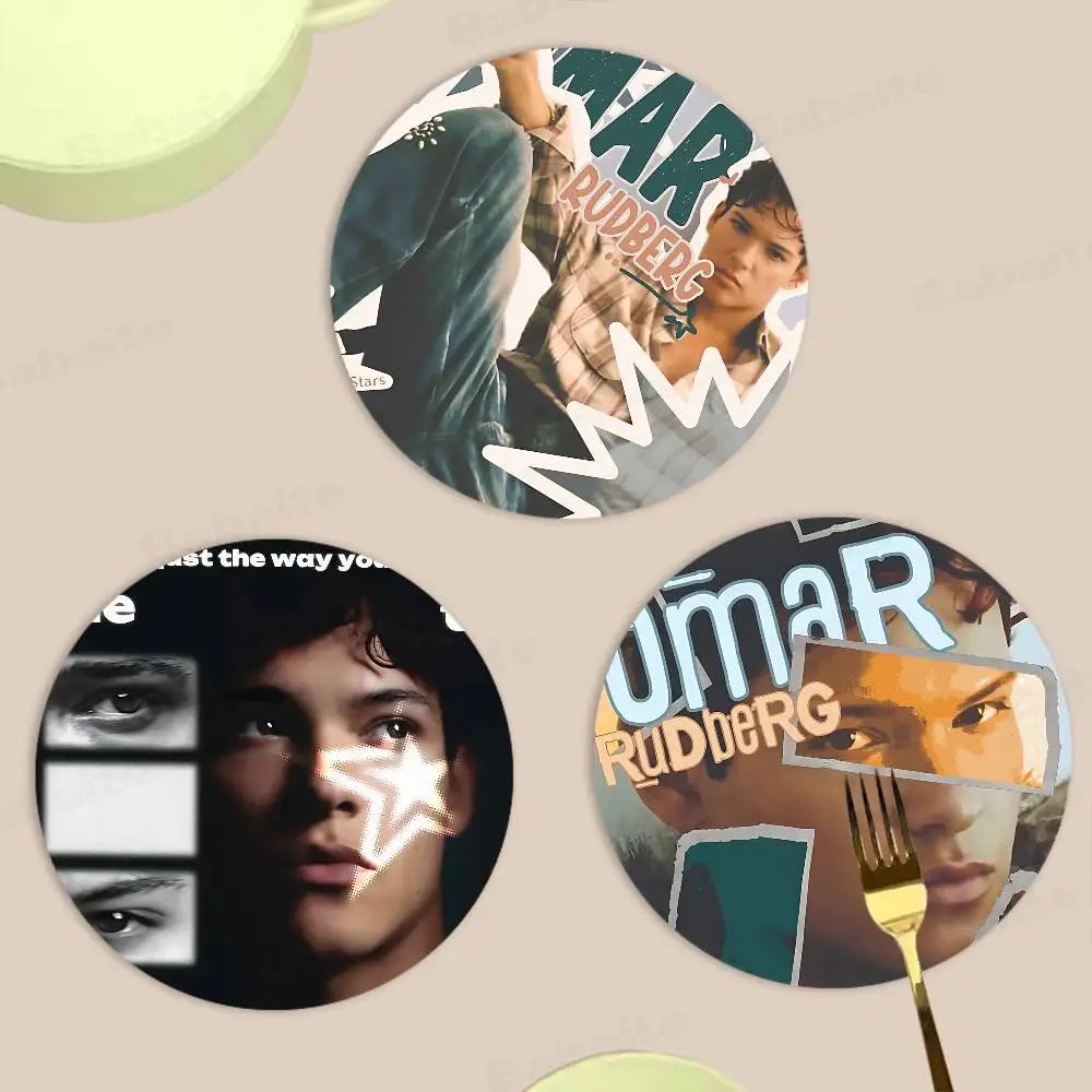 

RAP O-Omar R-Rudberg Themed Wooden Coaster Non-Slip Heat Resistant Dining Table Decoration Cafe Restaurant Unique Gift