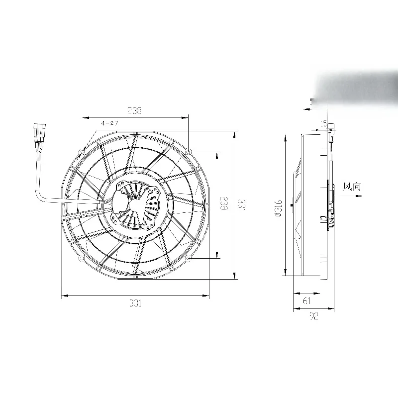 Brushless condenser fans for bus air conditioning cooling systems