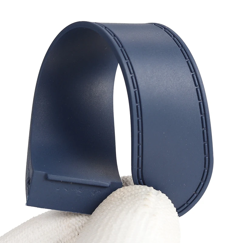 23 мм 25 мм для Cartier Santos100 Santos силиконовый резиновый ремешок для часов Santos 100 с металлической пряжкой мужской черный, синий мягкий браслет