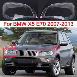 Car Headlight Glass For BMW X5 E70 2007-2013 Transparent Lampshade Lens Cover Plexiglass Clear Lamp Shell Car Accessoires