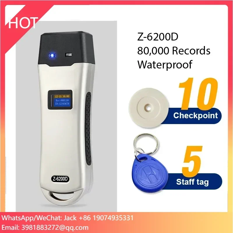 

Z-6200D 0.8 Inch Lcd Rfid Metal Guard Tour Patrol Management System