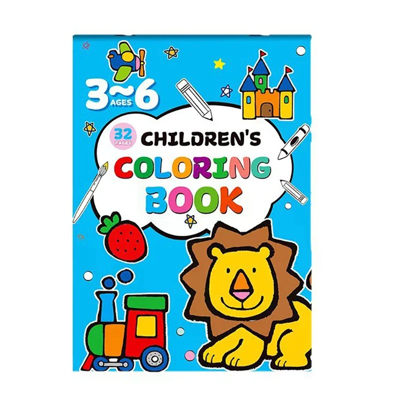 32 Patterns Animal Fruit Transportation Marine Animal Theme 32 Pages Of Fun Drawings Children's Coloring Book Enlightenment Book