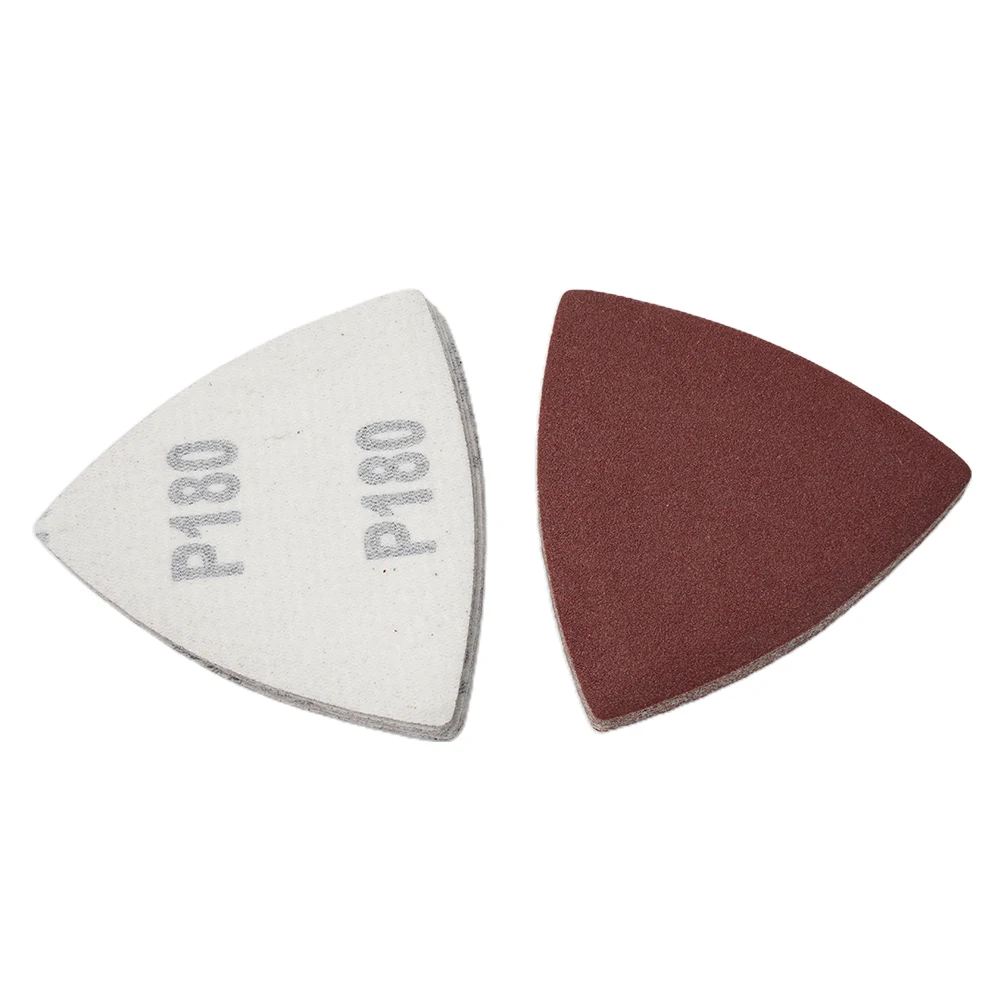 40 unidades de papel de lija triangular, gancho y bucle de grano 60/120/180/240 para herramienta múltiple oscilante de 3-1/8 pulgadas, accesorios de repuesto para herramientas eléctricas