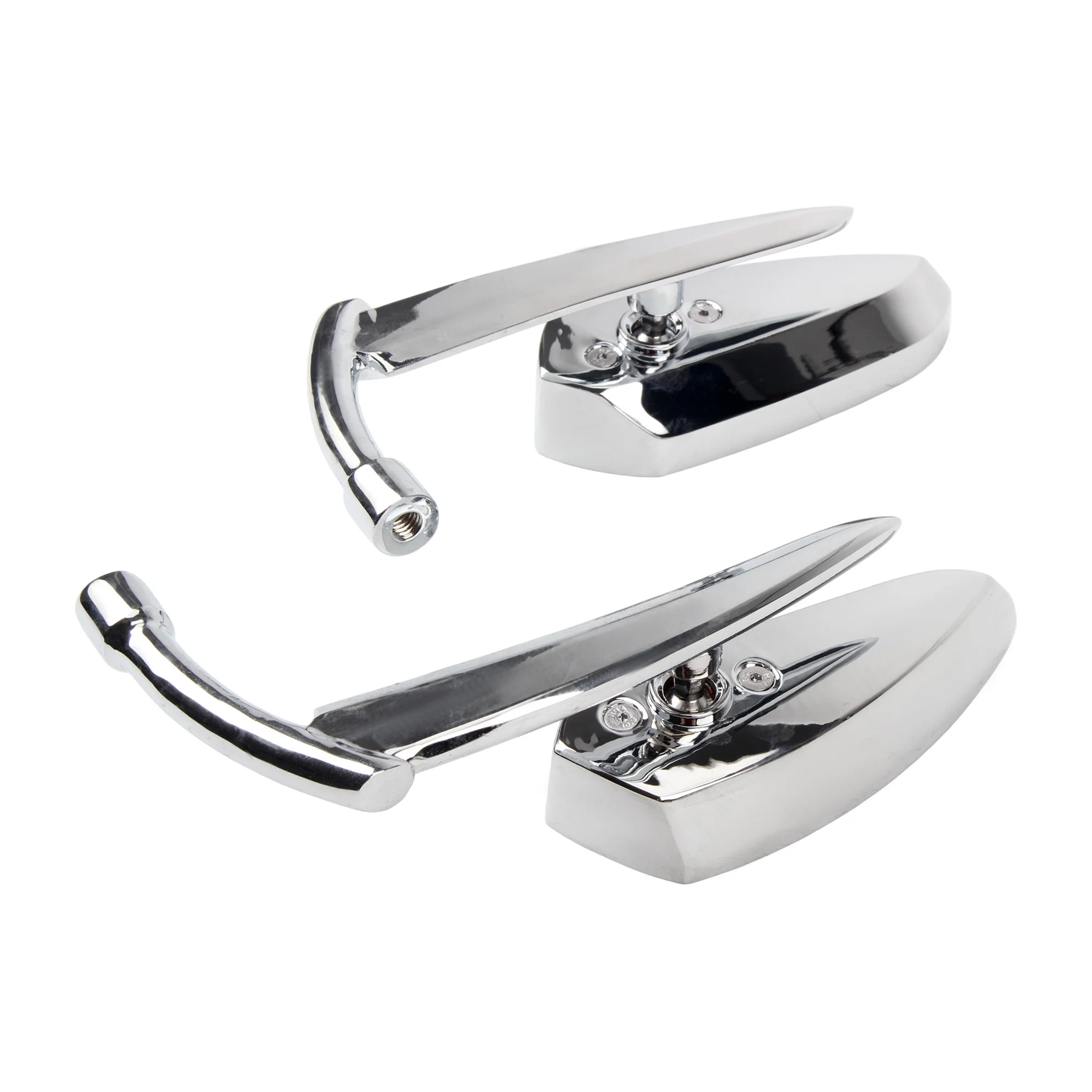 For Chopper Cruiser Custom Touring Motorcycle Scooter M8 M10 Rear View Mirror Black Chrome Side Mirror Universal Modified Parts view 4