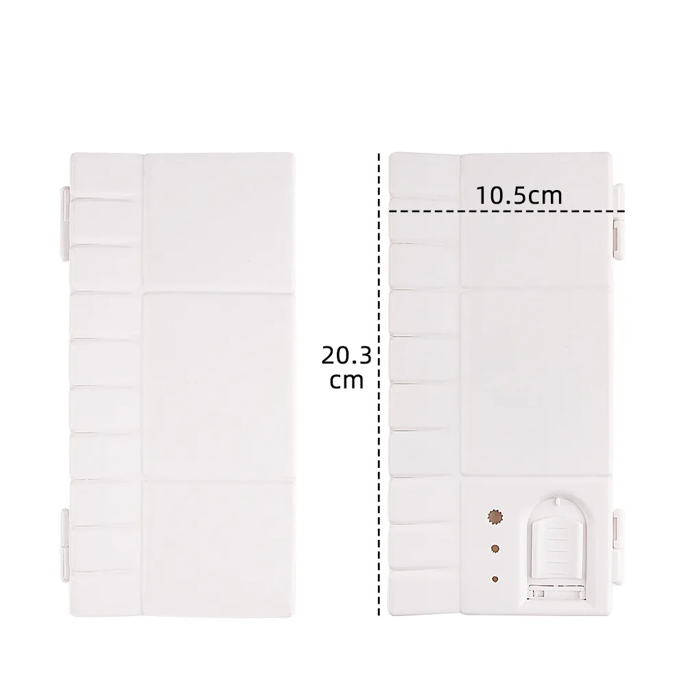 

2Pcs Plastic Folding Paint Palette Tray 25 Compartments Portable Watercolor Gouache Mixing Box Artist Student Pigment Holder
