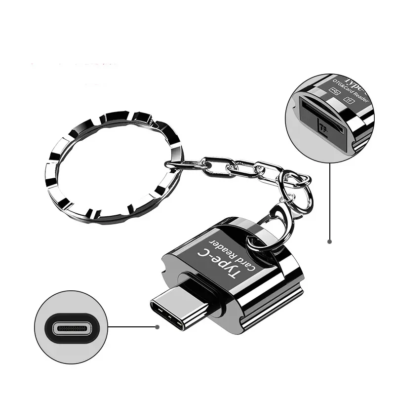 Lector de tarjetas TF micro-sd a Micro USB tipo C OTG, adaptador de tarjeta de memoria a USB C de alta velocidad para Macbook, Xiaomi, Samsung, nuevo