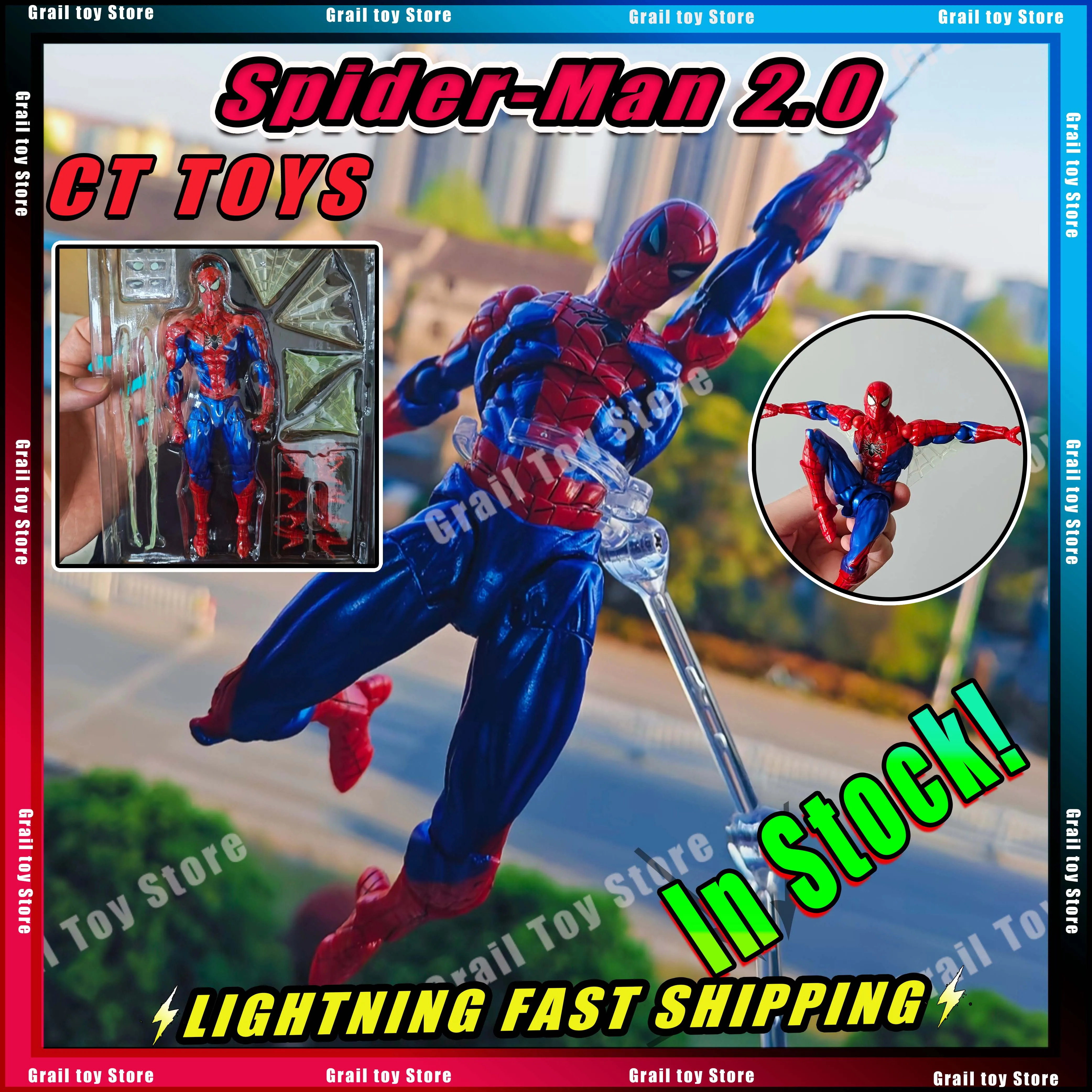 

In Stock Ct Toys Spiderman Figure Anime Action Figures Amazing Yamaguchi Spider-Man 2.0 Agent Venom Mafex Customized Gifts Toys