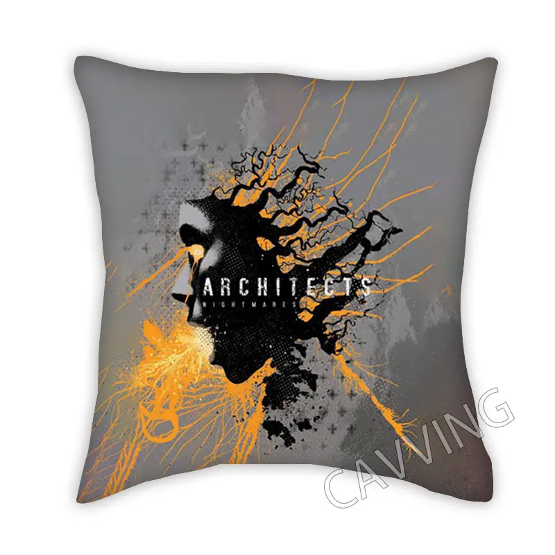 ARCHITECTS BAND 3D Printed Polyester Decorative Pillowcases Cover Square Zipper Pillow Case Fan Gifts Home Decor