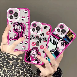 M-Monster Cartoon High Phone Case For iPhone 14 13 12 11 Pro Max Mini X Xs XR 6 7 8 Plus SE 2020 Transparent Case