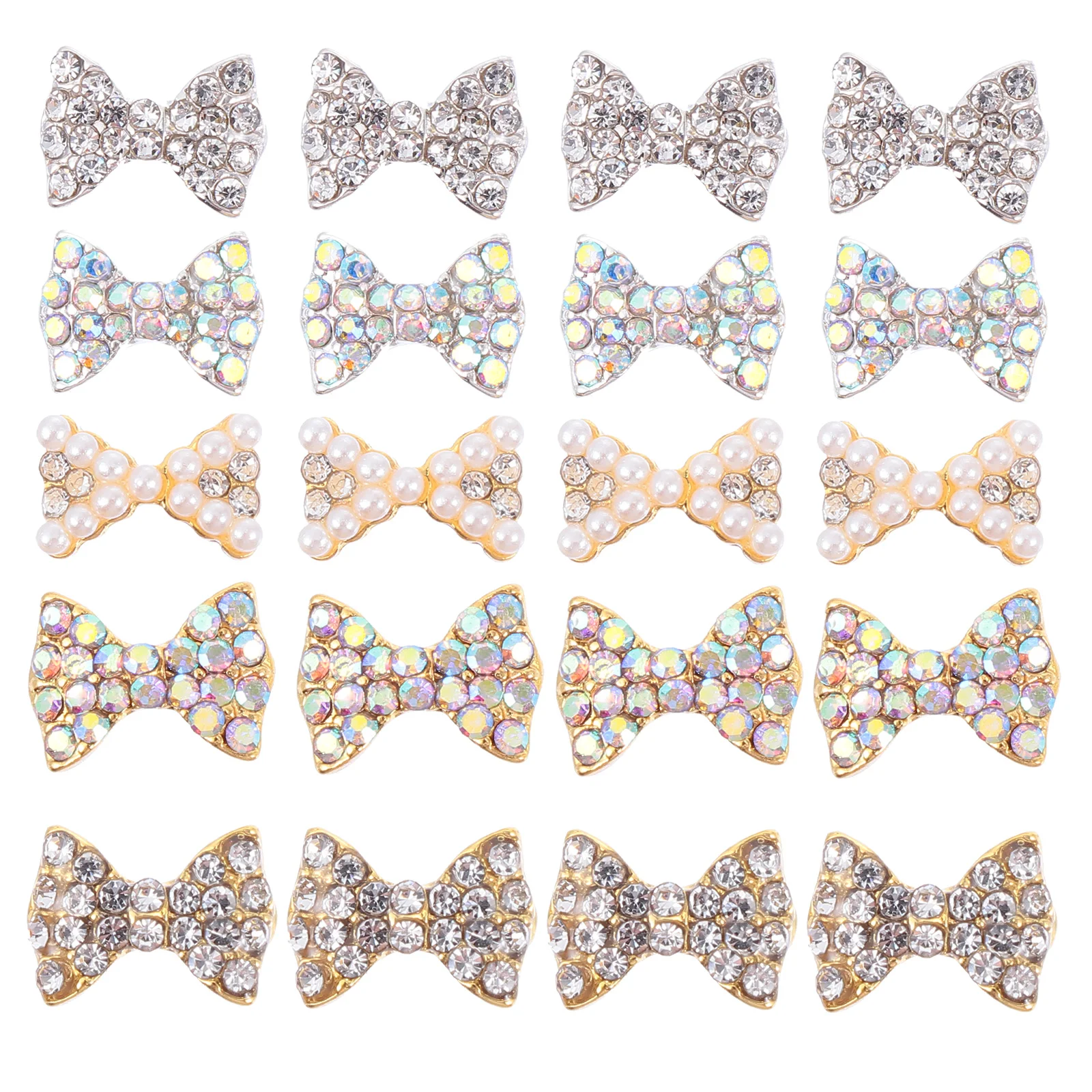 

50 Pcs Decor Rhinestones Nail Diamond Jewelry Accessories Butterflies Charms 3D Tips Nails Decoration Metal