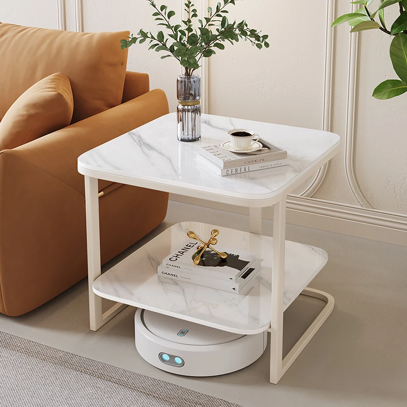 

furniture Cream wind square rock slab sofa edge corner table living room small coffee table balcony square for living room