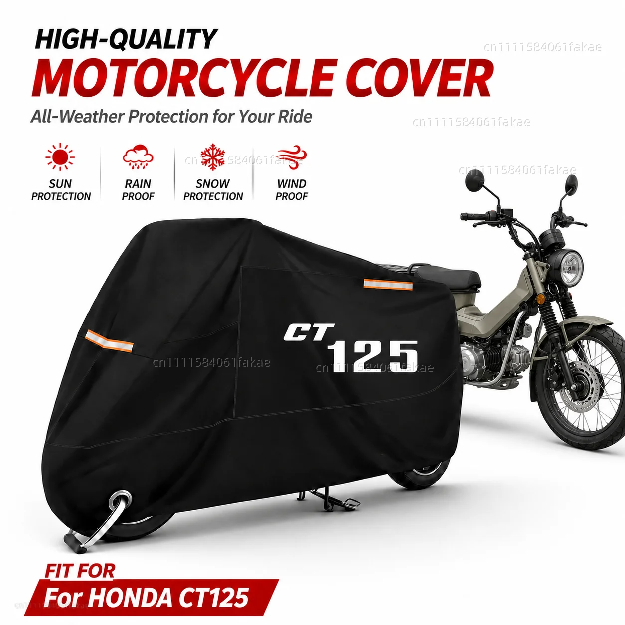 Cubierta impermeable para motocicleta, para exteriores, para todas las estaciones, a prueba de polvo, protección UV, cubierta para lluvia para Moto y Scooter, para HONDA CT125 CT 125 2020 2021