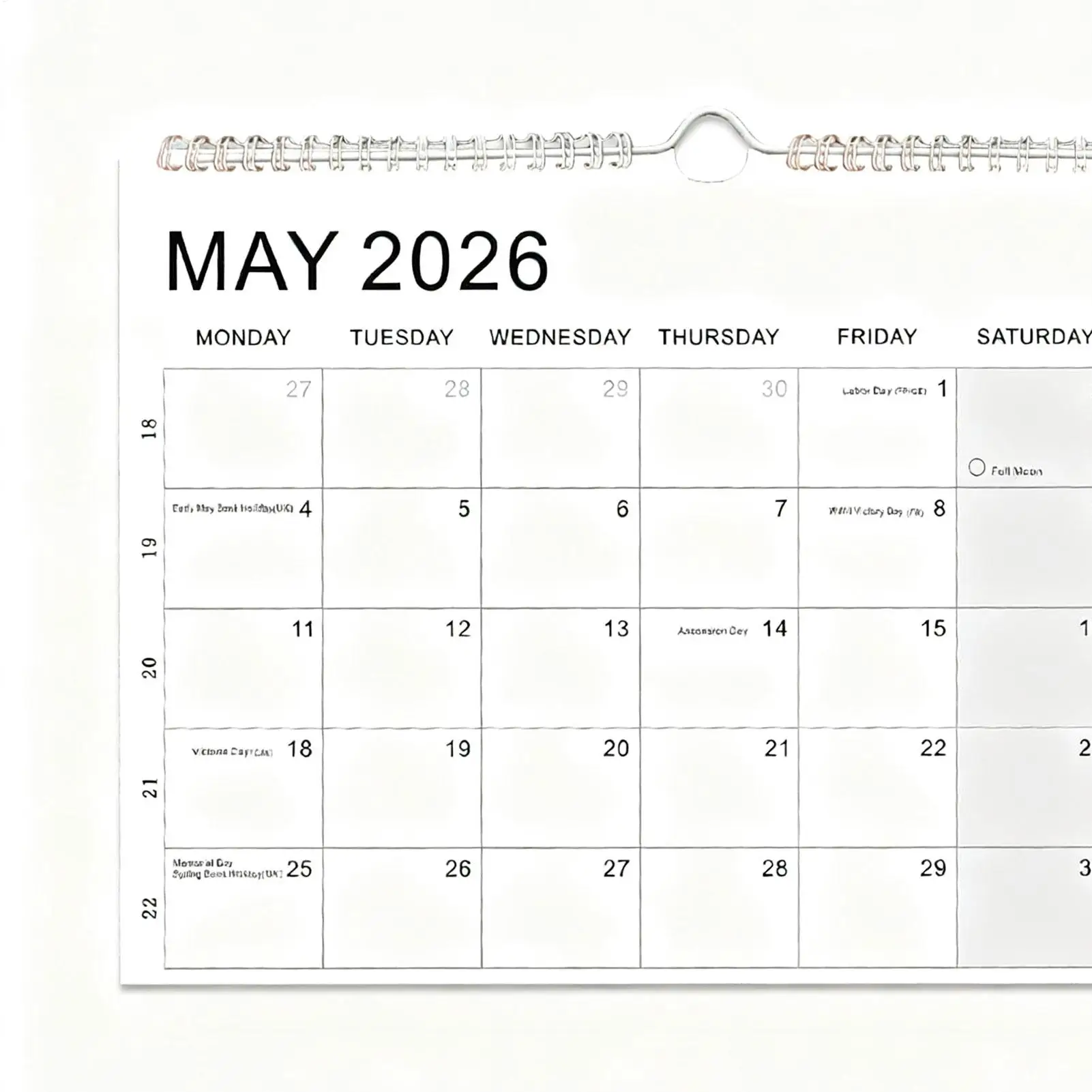 Calendar 2026 Hangable Monthly Planner Organizer Decor 2026 Wall Calendar For Home School Family Classroom Dorm Room