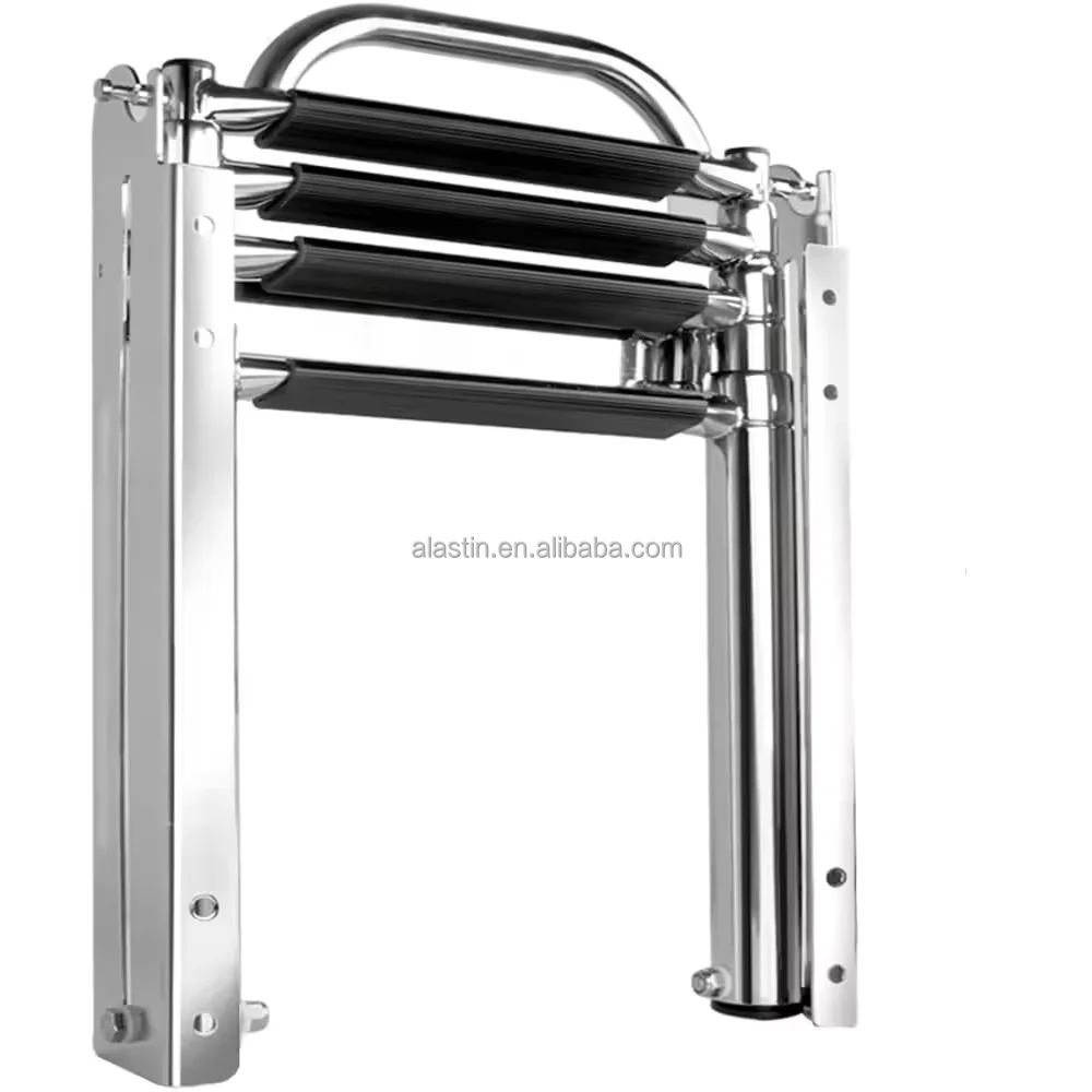 

Marine Folding Ladder Stainless Steel Heavy Duty 3/4 Steps Boat Ladder with Handle2025