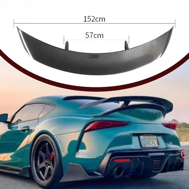 For GR Supra A90 A91 MK5 AG Style Carbon Fiber Rear Spoiler Trunk Lip Flap Single Wing Body Kit