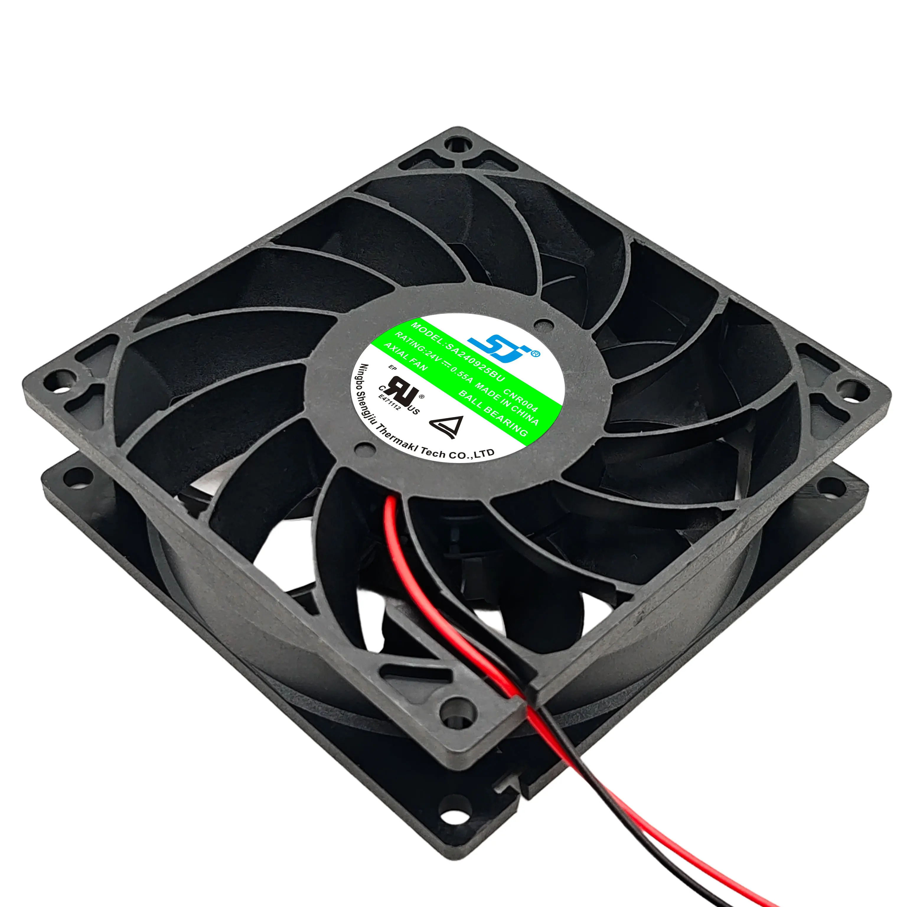 SJ SA original 240925 BU 24V 9CM 92mm X 92mm X 25mm Ventilador de resfriamento inversor de alta velocidade com rolamento de esferas duplo 2 fios