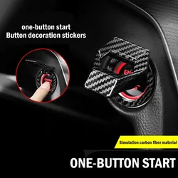 Car Engine Start Stop Switch Button Cover Decorative Button Protective Cover for Hyundai N LINE i30 i20 Tucson Kona Tucson