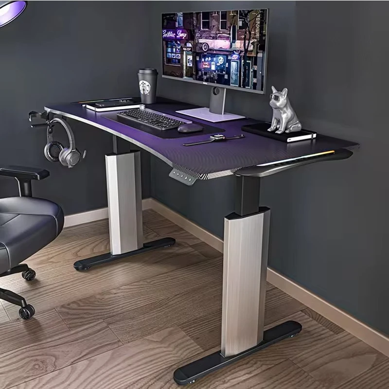 Professional Stable Lifting Desk Home PC Table Gaming Table Height Adjustable Desk Computer Electric Sit Standing Desk With RGB