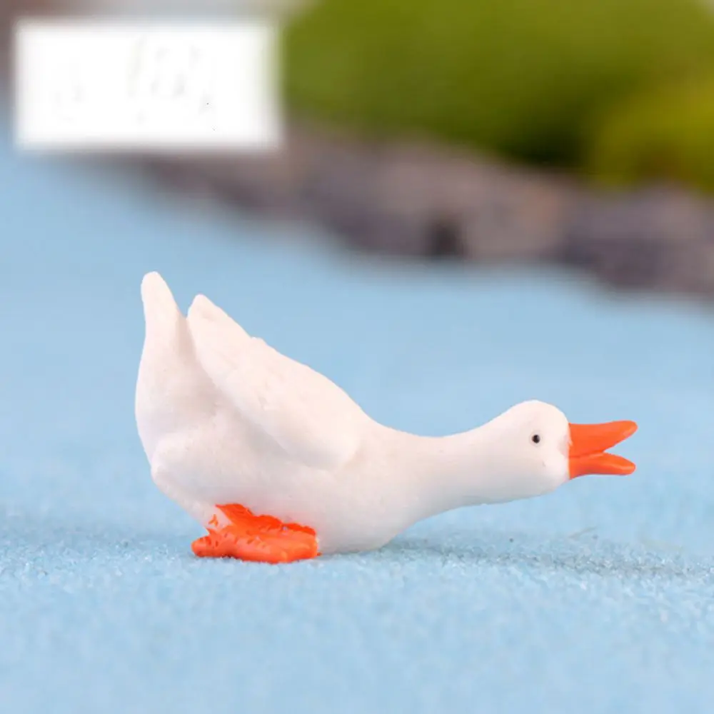 Garden Decor Kawaii Parent-child Gift Fairy Garden Accessories Swan Miniatures Bonsai Ornament Goose Figurine Desk Pot Craft