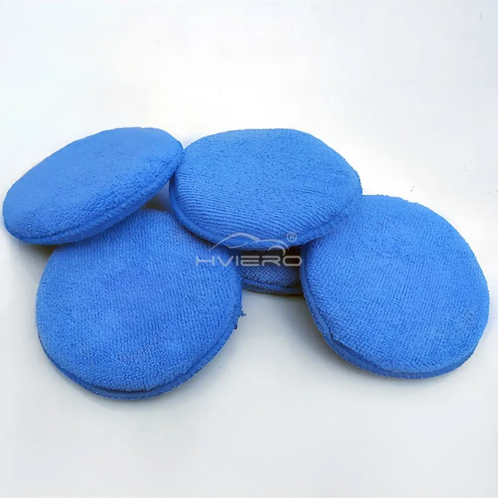 1/2/4/6X سيارة دائرية الصبح كعكة إسفنجة غسيل كتلة كريستال مطلي تلميع لوازم الدراجات النارية تنظيف علاج طقم فُرش للماكياج