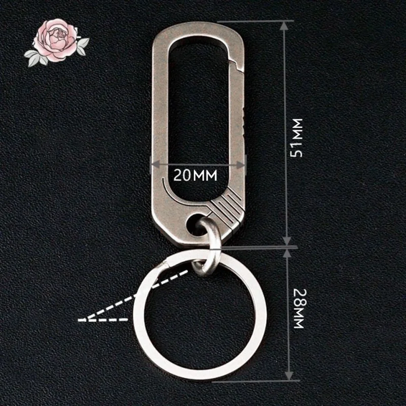 Titanium Buckle Keychain Titanium Alloy Creative Simplicity Buckles Camping Accessories Outdoor Pocket Tool