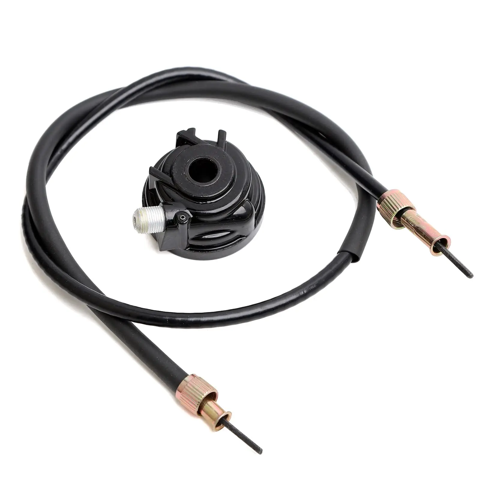 

Motorcycle Speedometer Drive Gear with Cable Kit 12mm Axle Hole Scooter Speedometer Drive Gear with A-95mm Speedometer Line Fit
