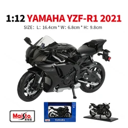 Maisto 1:12 Yamaha 2021 YZF-R1 Black Die Cast Vehicles Collectible Hobbies Motorcycle Model Toys