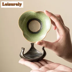 Starry Sky Green Ceramic Tea Separator Infusor Elegant Chhai for Tea Tea Strainer Tea Maker Tea Filter Drinkware Supplies Craft